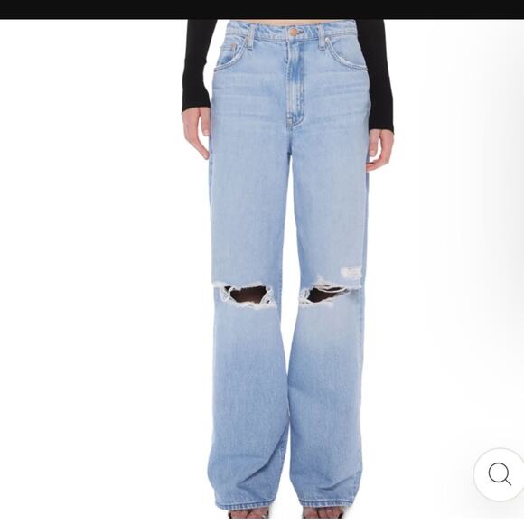 NEW Snacks Mother The Fun Dip Puddle Sliced ripped jeans in Lots of Nibbles wash - Picture 1 of 14